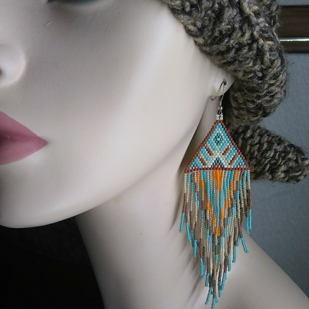 ⭐SOLD⭐ JRW Handmade Long Earrings - Picture 2 of 7